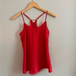 J. Crew Red Fitted Camisole Top